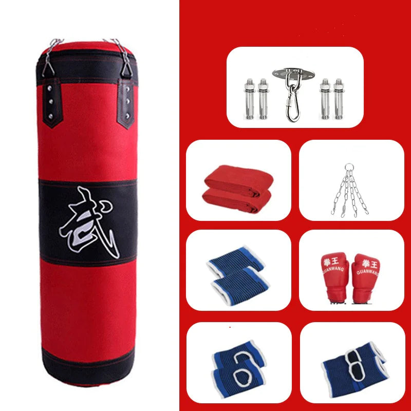 Hollow Hanging Boxing Sandbag – Premium PU Training Bag for Boxing, Sanda & Muay Thai